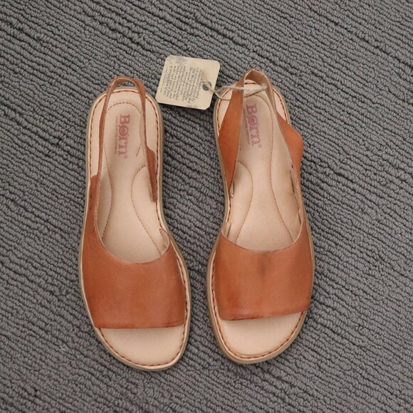 NWT BORN Inlet Leather Sandals, Tan/Clay Size 7 - Picture 4 of 11